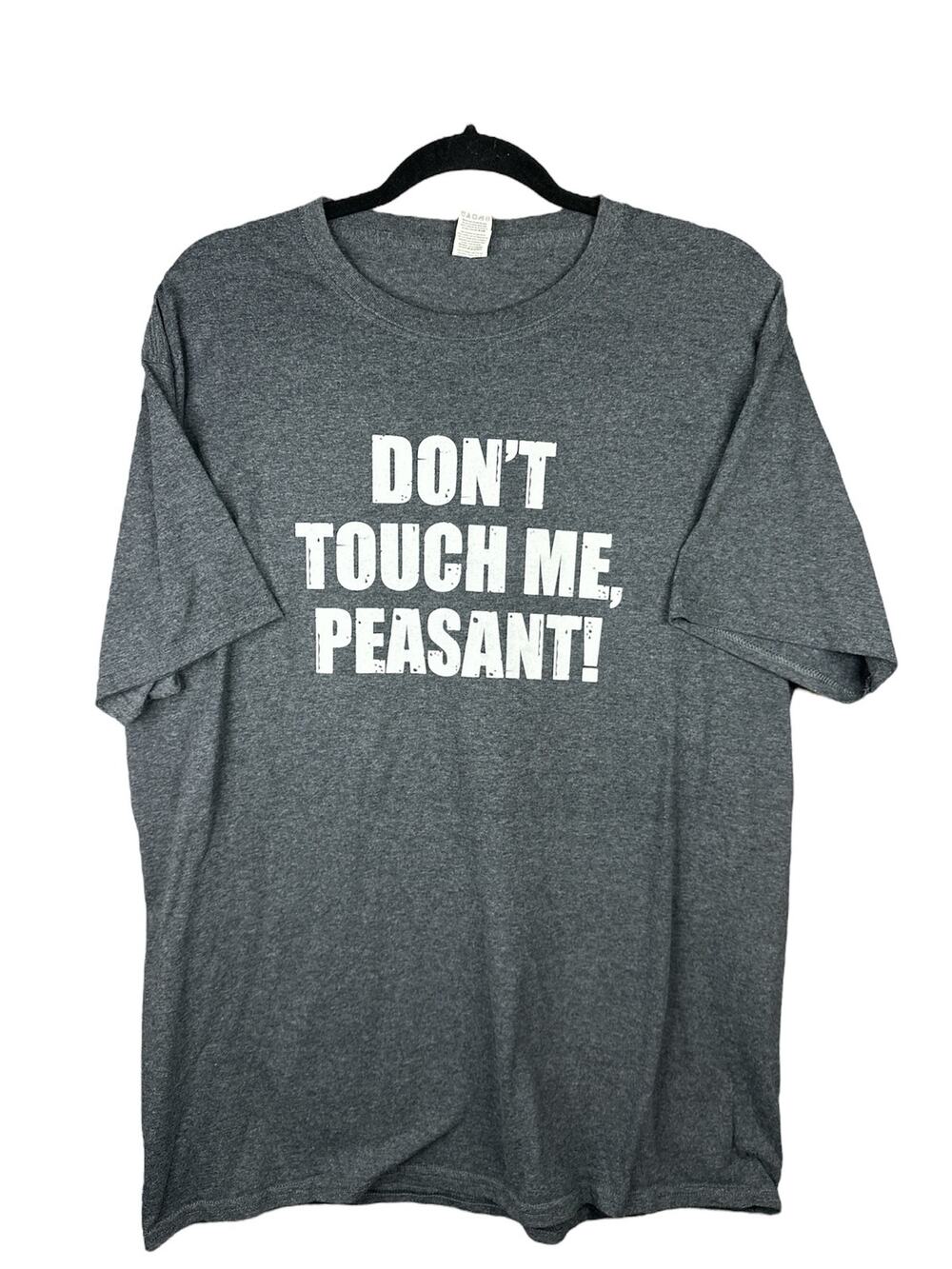 Vintage Fruit Of The Loom Sarcastic Funny Grey Short Sleeve Graphic Tee Size L